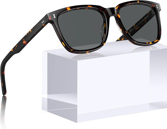 Acetate Polarized Sunglasses for Women Small Face - Antiglare UV400 Protection CA5354 - WORLD TIME VISITS