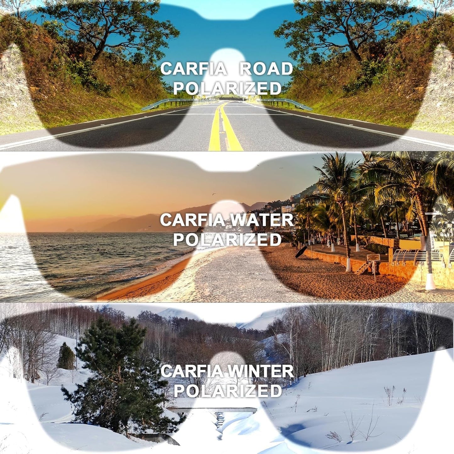 Acetate Polarized Sunglasses for Women Small Face - Antiglare UV400 Protection CA5354 - WORLD TIME VISITS