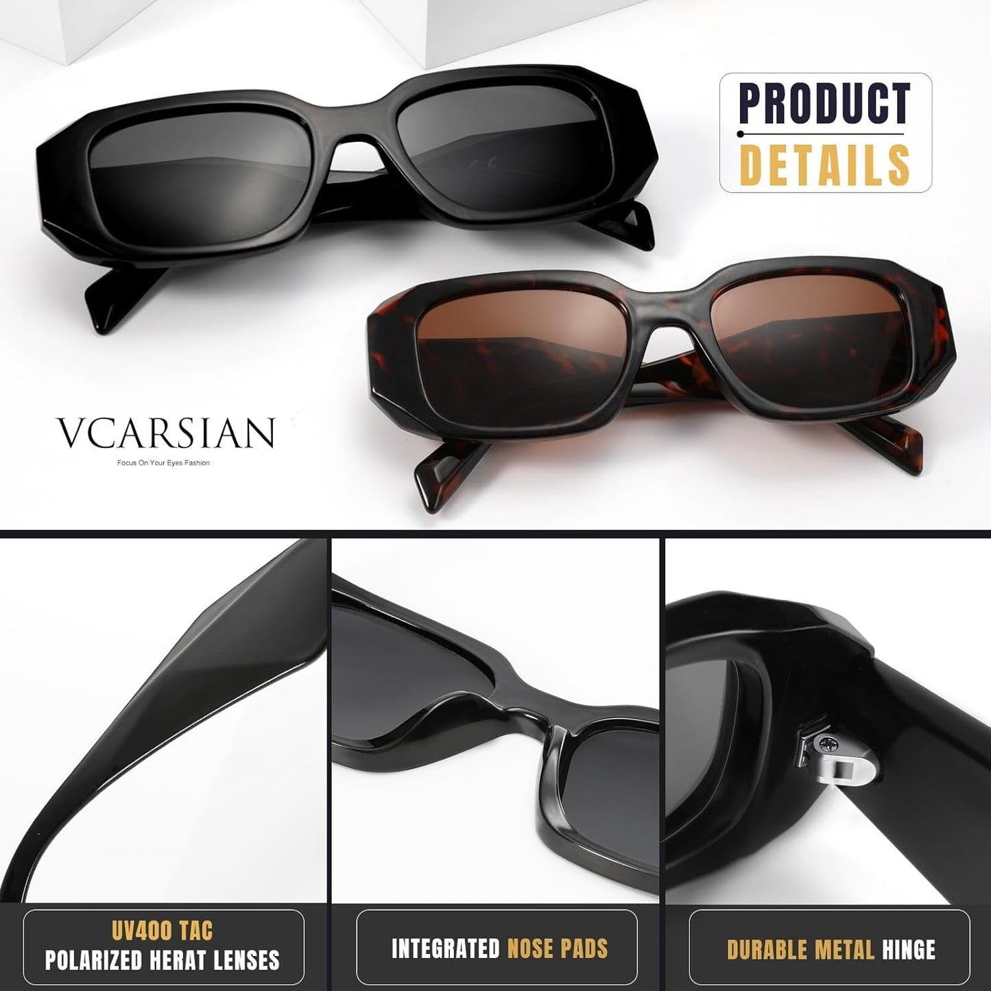 Trendy Rectangle Sunglasses for Women Men,Y2K Vintage Retro 90S Aesthetic Cool Driving Sunglasses