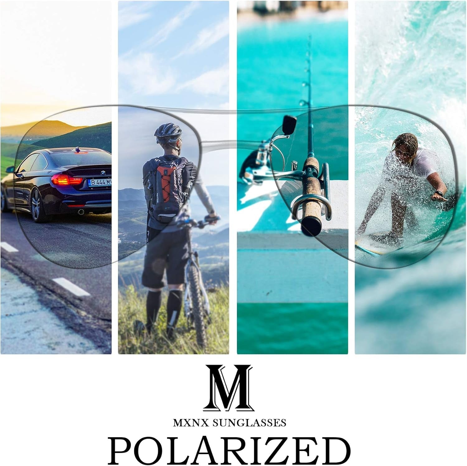 Aviator Sunglasses for Men Polarized Women UV Protection Lightweight Driving Fishing Sports Unisex Glasses MX208 - WORLD TIME VISITS
