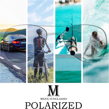 Aviator Sunglasses for Men Polarized Women UV Protection Lightweight Driving Fishing Sports Unisex Glasses MX208 - WORLD TIME VISITS
