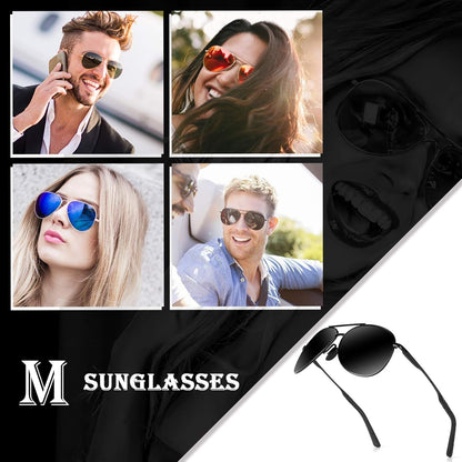 Aviator Sunglasses for Men Polarized Women UV Protection Lightweight Driving Fishing Sports Unisex Glasses MX208 - WORLD TIME VISITS