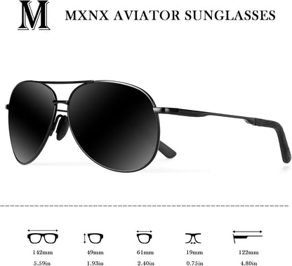 Aviator Sunglasses for Men Polarized Women UV Protection Lightweight Driving Fishing Sports Unisex Glasses MX208 - WORLD TIME VISITS
