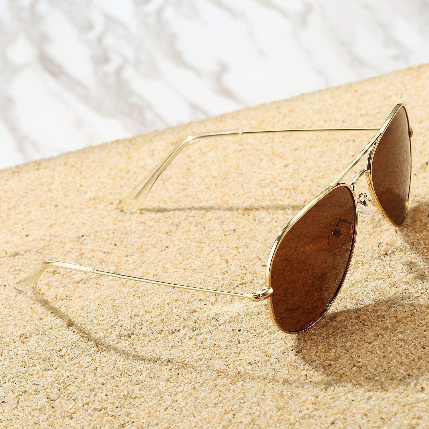 Aviator Sunglasses for Men Women Classic Polarized UV400 Protection - WORLD TIME VISITS