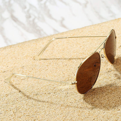 Aviator Sunglasses for Men Women Classic Polarized UV400 Protection - WORLD TIME VISITS