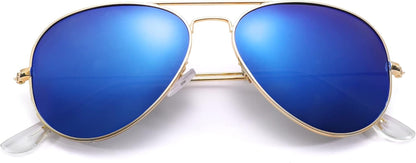 Aviator Sunglasses for Men Women Classic Polarized UV400 Protection - WORLD TIME VISITS