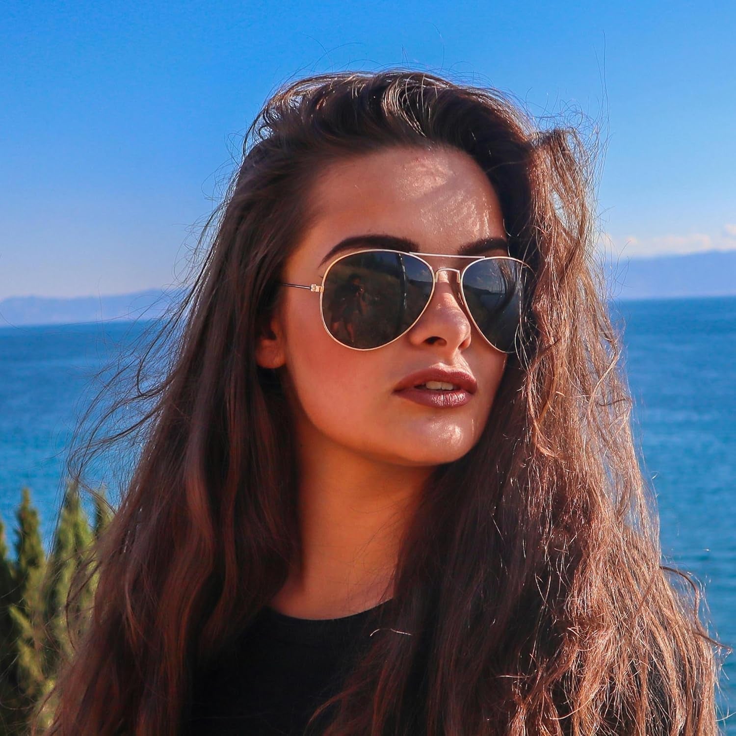Aviator Sunglasses for Men Women Classic Polarized UV400 Protection - WORLD TIME VISITS