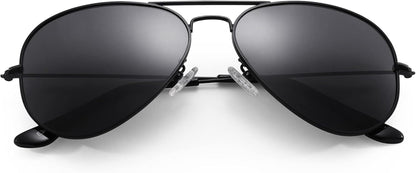 Aviator Sunglasses for Men Women Classic Polarized UV400 Protection - WORLD TIME VISITS