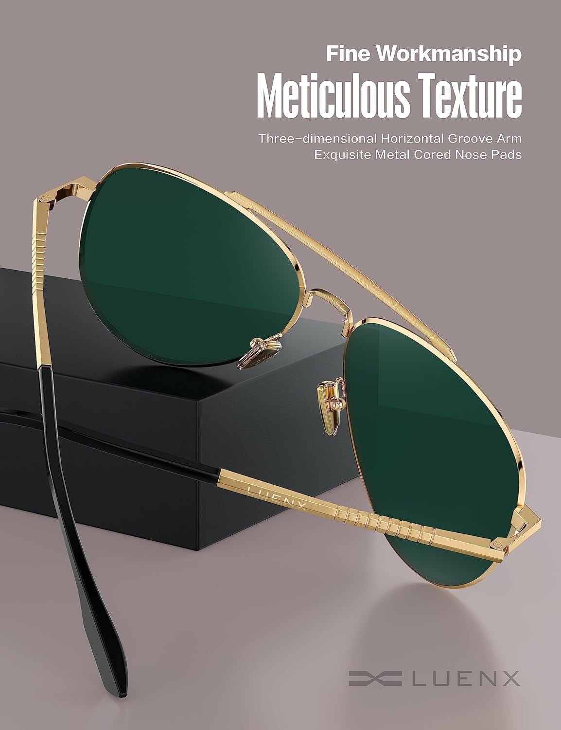 Aviator Sunglasses for Men Women Polarized Driving Classic Shades - UV 400 Protection with Accessories 60MM - WORLD TIME VISITS