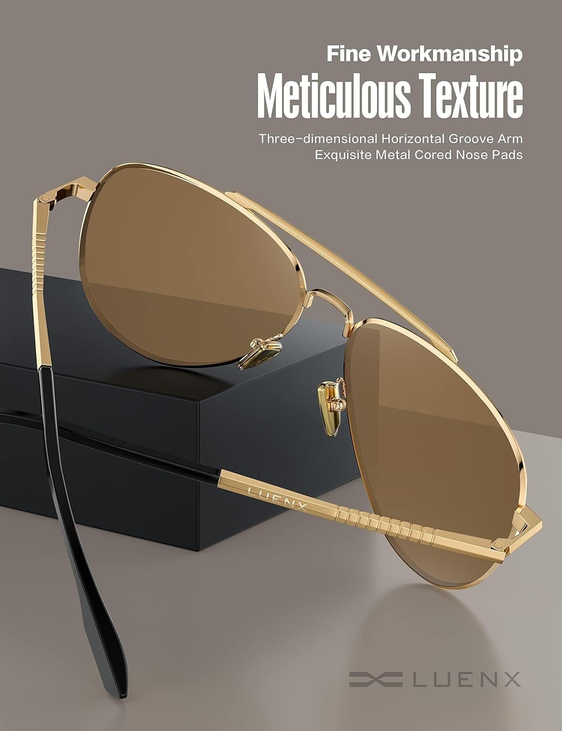 Aviator Sunglasses for Men Women Polarized Driving Classic Shades - UV 400 Protection with Accessories 60MM - WORLD TIME VISITS