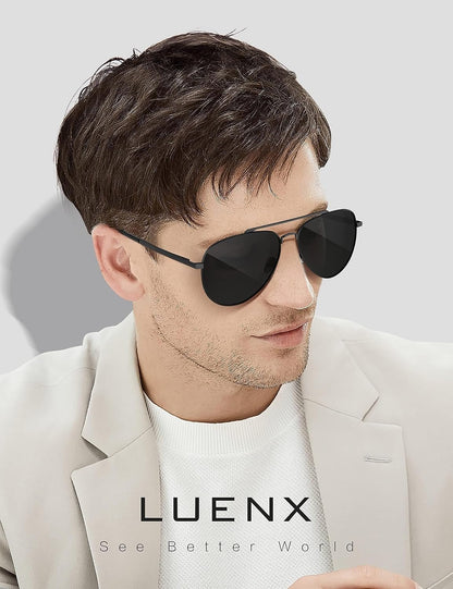 Aviator Sunglasses for Men Women Polarized Driving Classic Shades - UV 400 Protection with Accessories 60MM - WORLD TIME VISITS