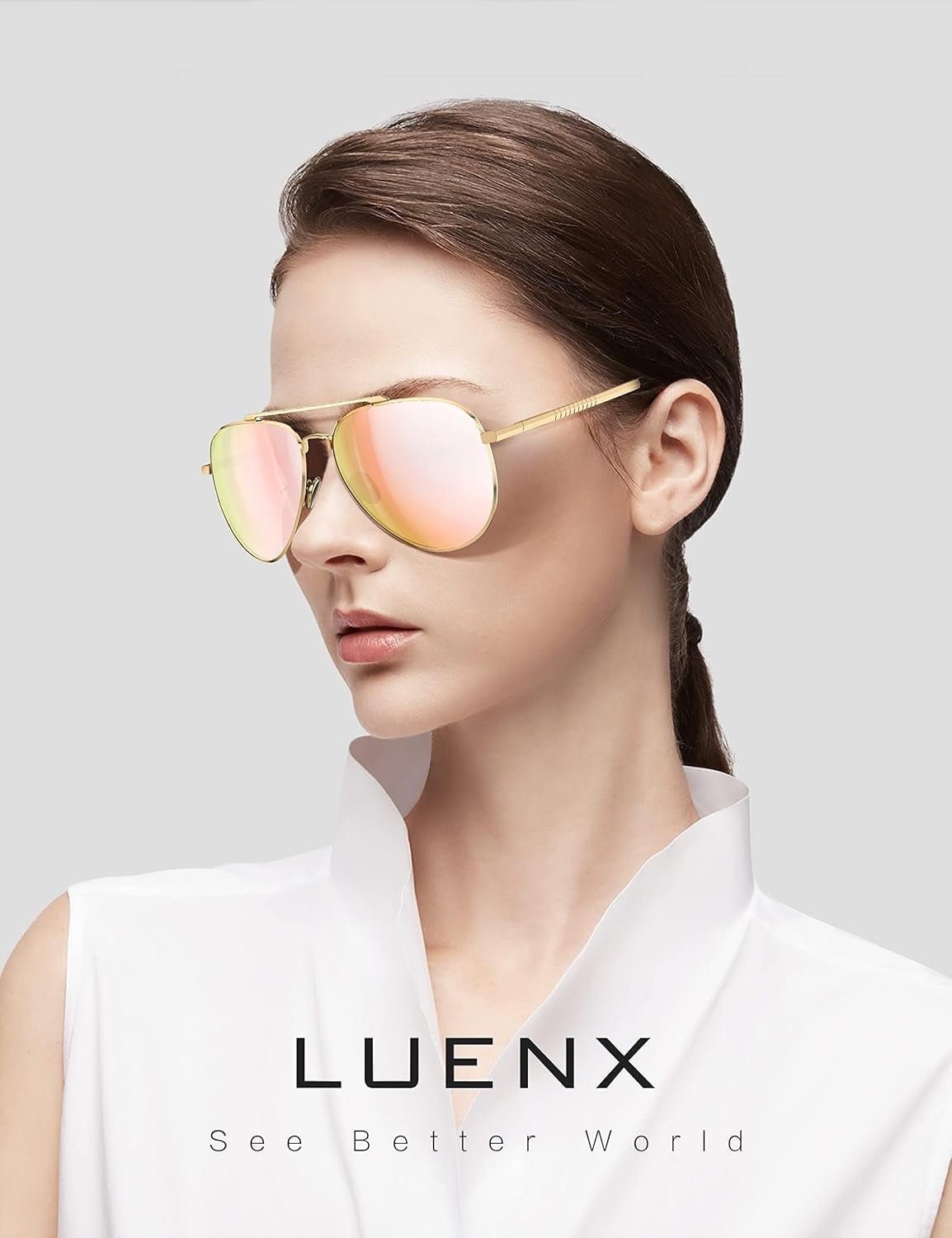 Aviator Sunglasses for Men Women Polarized Driving Classic Shades - UV 400 Protection with Accessories 60MM - WORLD TIME VISITS