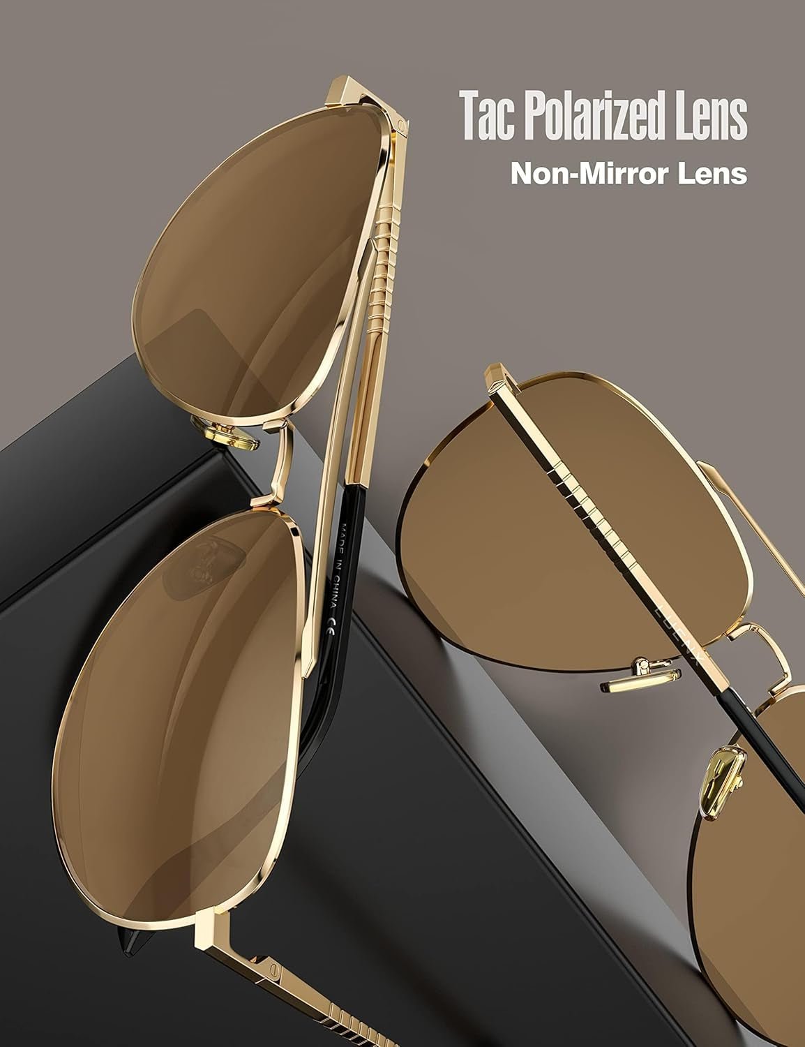 Aviator Sunglasses for Men Women Polarized Driving Classic Shades - UV 400 Protection with Accessories 60MM - WORLD TIME VISITS