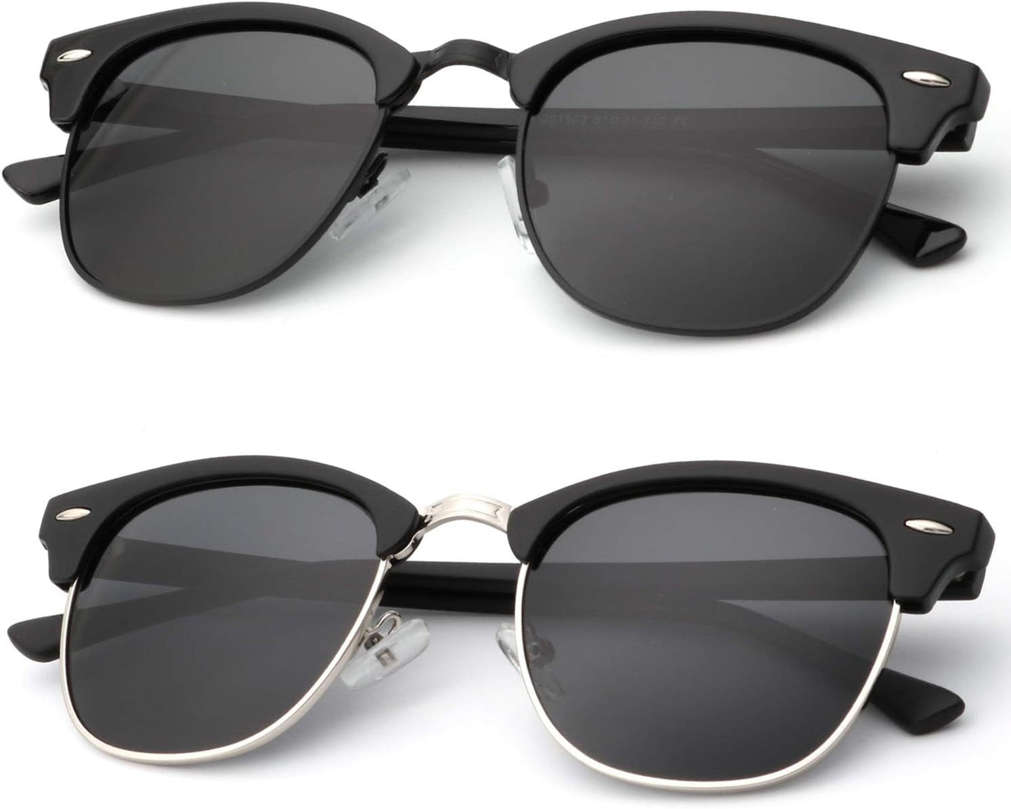 Polarized Sunglasses for Men and Women Semi-Rimless Frame Driving Sun Glasses UV Blocking