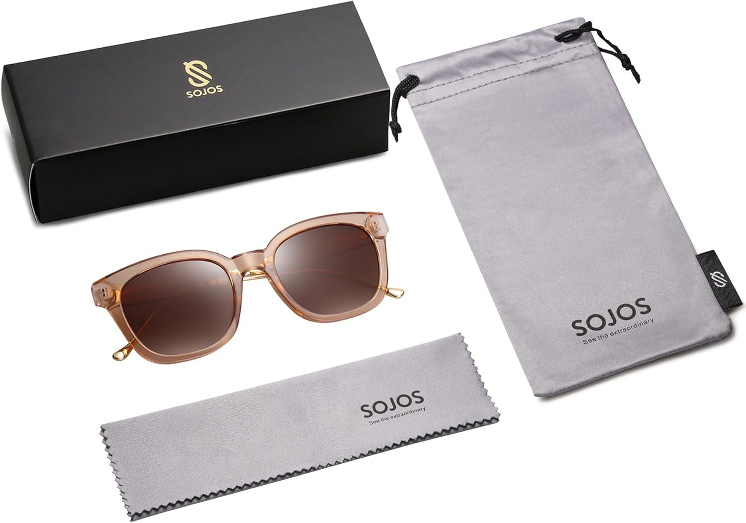 Classic Square Polarized Sunglasses Womens Mens Retro Trendy UV400 Sunnies SJ2050 - WORLD TIME VISITS