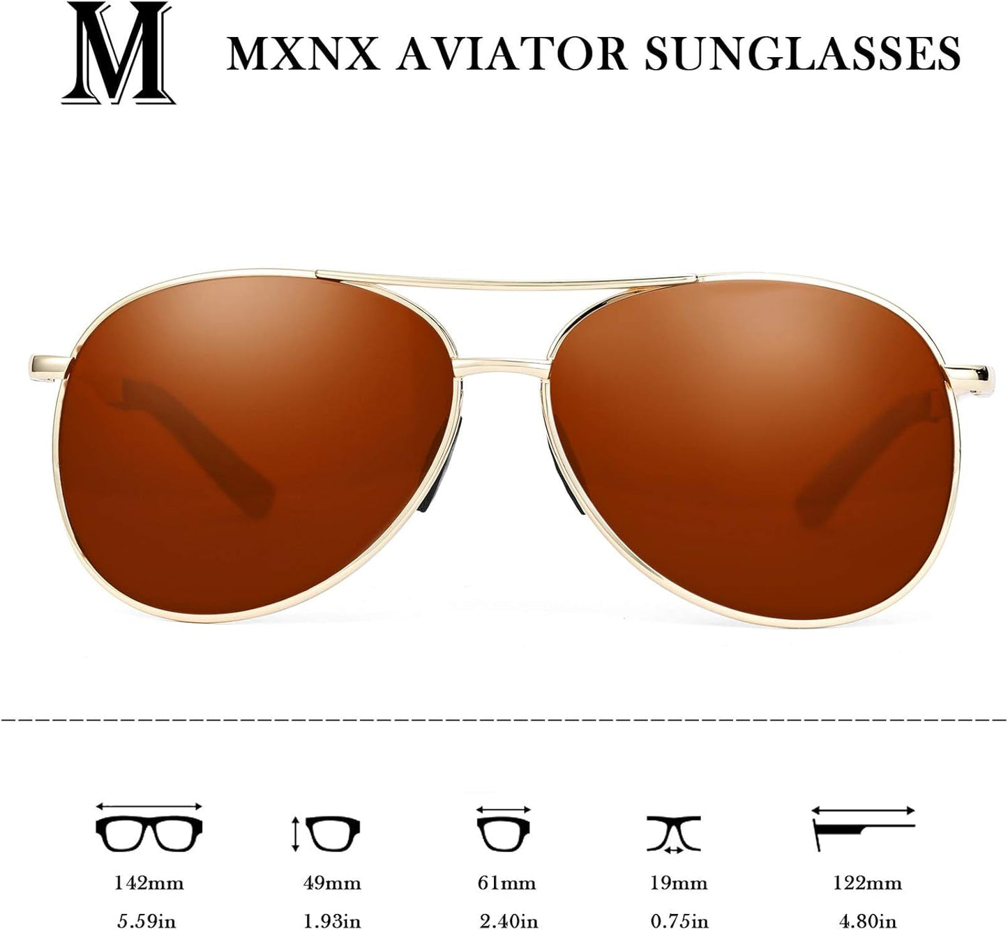 Aviator Sunglasses for Men Polarized Women UV Protection Lightweight Driving Fishing Sports Unisex Glasses MX208