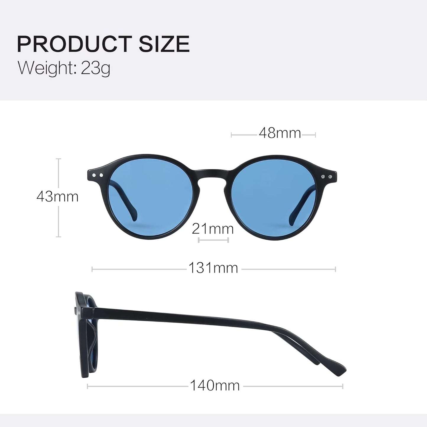 Polarized round Sunglasses, Stylish Sunglasses for Men and Women Retro Classic, Multi-Style Selection