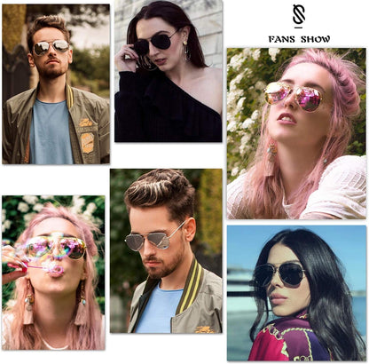 Classic Aviator Polarized Sunglasses for Men Women Vintage Retro Style - WORLD TIME VISITS