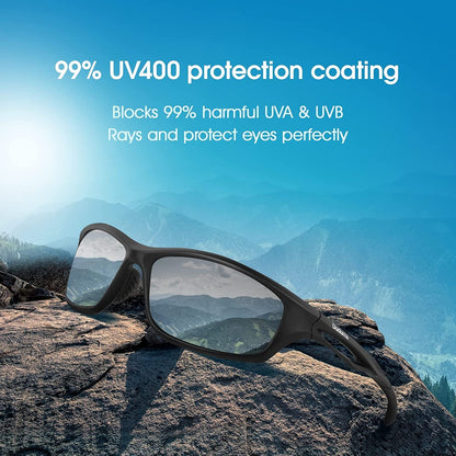 Polarized Sports Sunglasses for Men Women Running Cycling Fishing Golf Driving Shades Sun Glasses Tr90