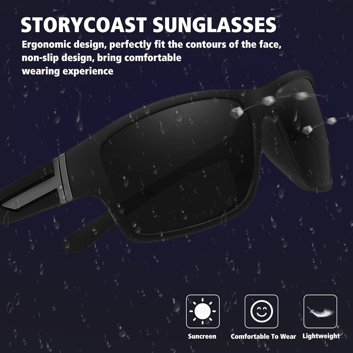 Polarized Sports Sunglasses for Men Women Unbreakable Frame Cycling Fishing Driving - WORLD TIME VISITS