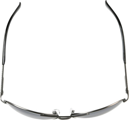 Men'S Oscar Wrap Sunglasses, Gunmetal/Smoke, 64 Mm