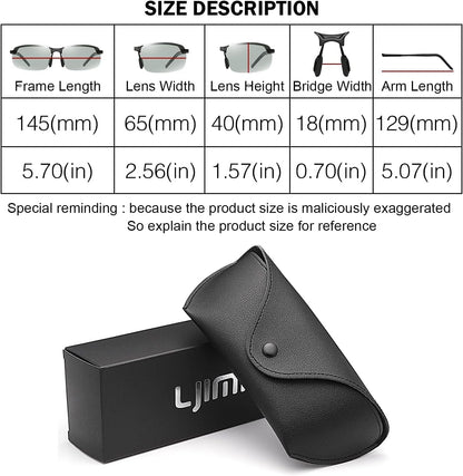 Polarized Photochromic Driving Z87 Sunglasses for Men Women Day and Night Safety Glasses