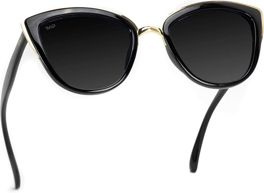Womens Cat Eye Mirrored Reflective Lenses Oversized Cateyes Sunglasses