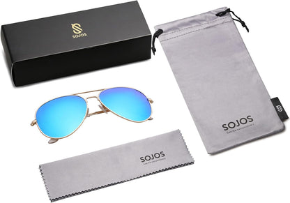Classic Aviator Polarized Sunglasses for Men Women Vintage Retro Style - WORLD TIME VISITS