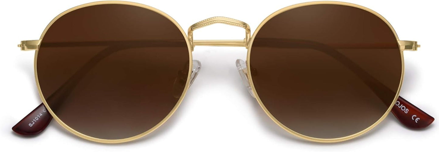 Small round Polarized Sunglasses for Women Men Classic Vintage Retro Shades UV400