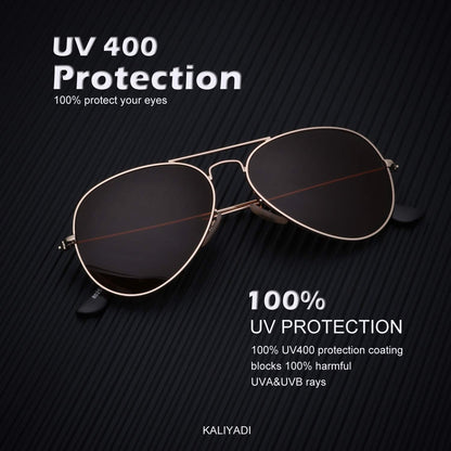 Classic Aviator Sunglasses for Men Women Driving Sun Glasses Polarized Lens UV Blocking