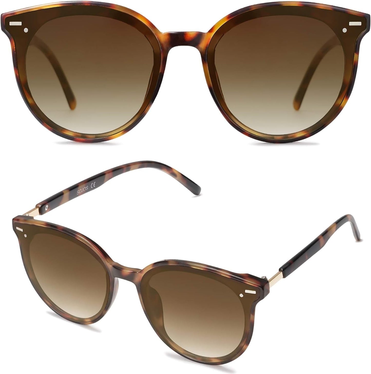 Sunglasses Womens Trendy 2025 Classic round Retro Vintage Shades Large Frame Sunnies SJ2067