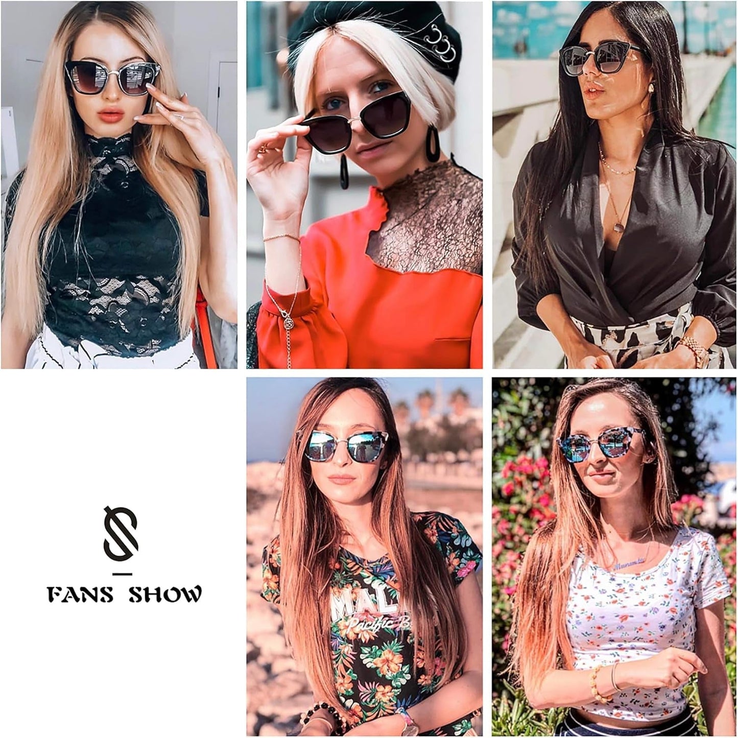Cat Eye Designer Sunglasses Fashion UV400 Protection Glasses SJ2052 - WORLD TIME VISITS
