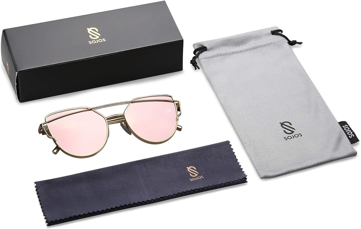 Cat Eye Sunglasses for Women Fashion Designer Style Mirrored Lenses - WORLD TIME VISITS