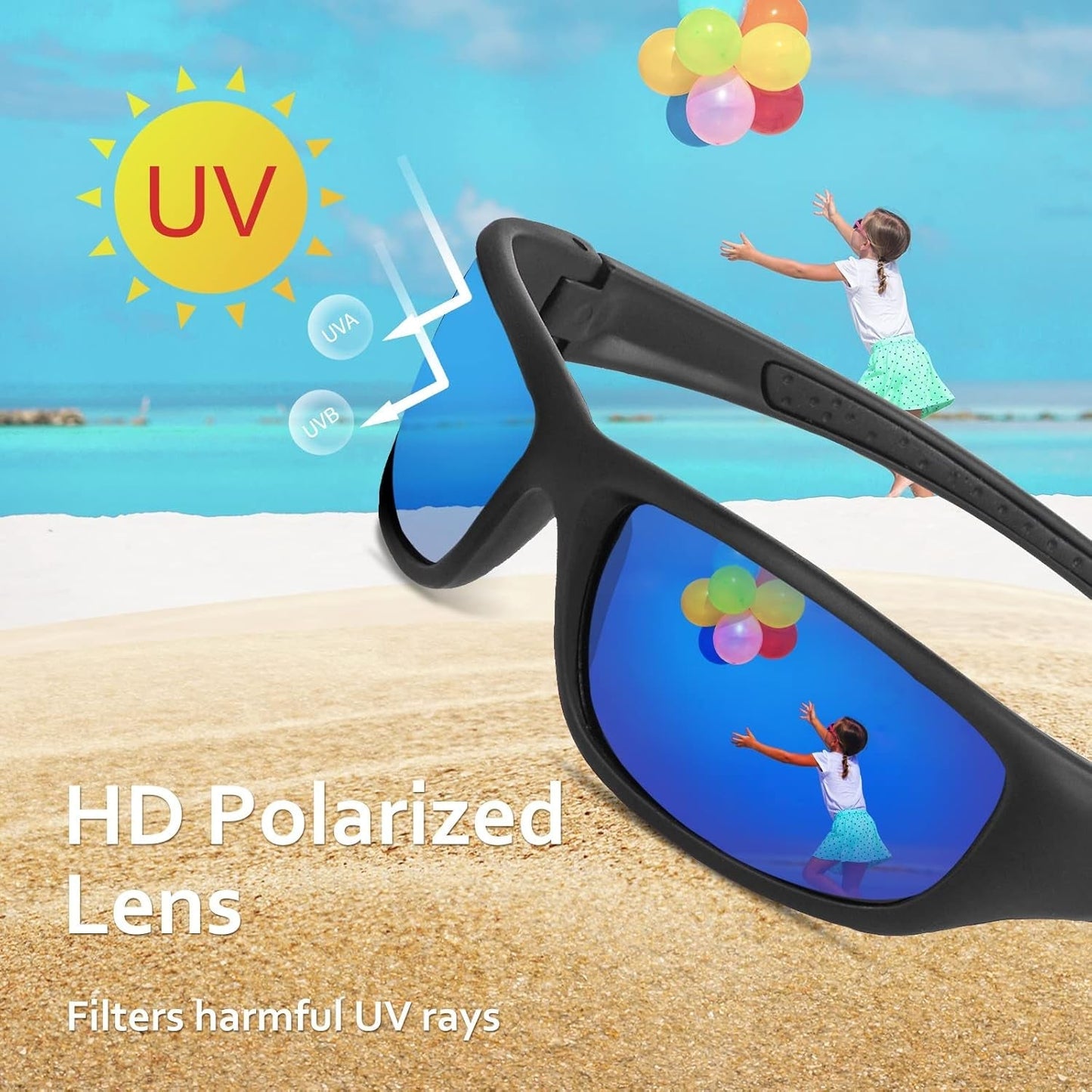 Sports Polarized Sunglasses for Men Women Baseball Cycling Golf Fishing Sun Glasses UV Blocking Tr8116 - WORLD TIME VISITS