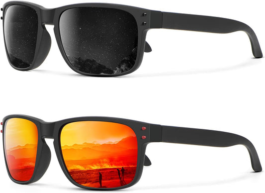 Polarized Sunglasses for Men and Women Vintage Style Sun Glasses for Fishing Running Driving with UV Protection - WORLD TIME VISITS