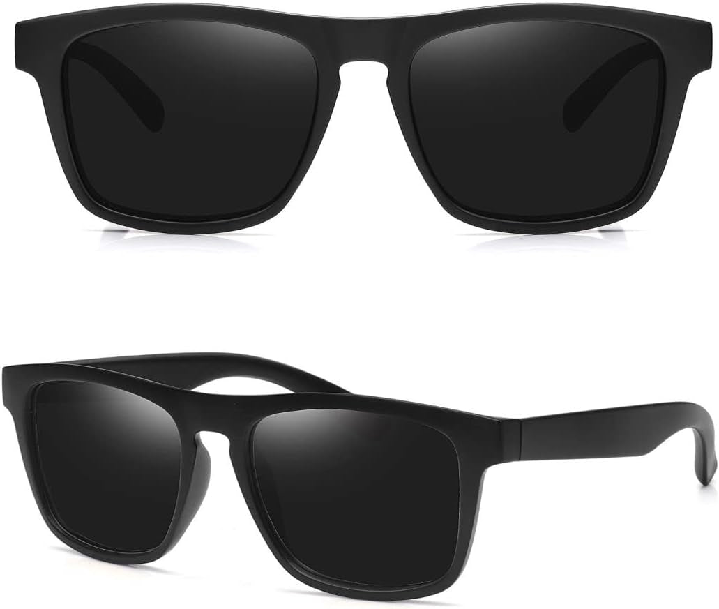 Polarized Sunglasses for Men Women UV Protection Square Frame Sport Fishing Driving Sunglasses - WORLD TIME VISITS