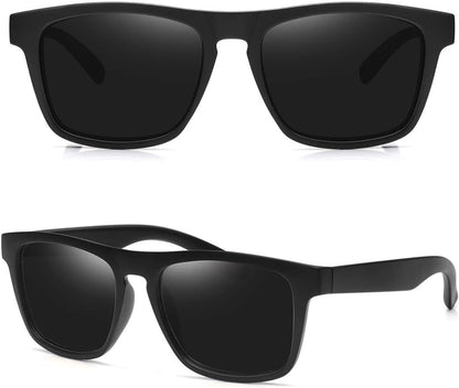 Polarized Sunglasses for Men Women UV Protection Square Frame Sport Fishing Driving Sunglasses - WORLD TIME VISITS