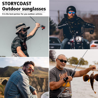 Polarized Sports Sunglasses for Men Women Unbreakable Frame Cycling Fishing Driving - WORLD TIME VISITS