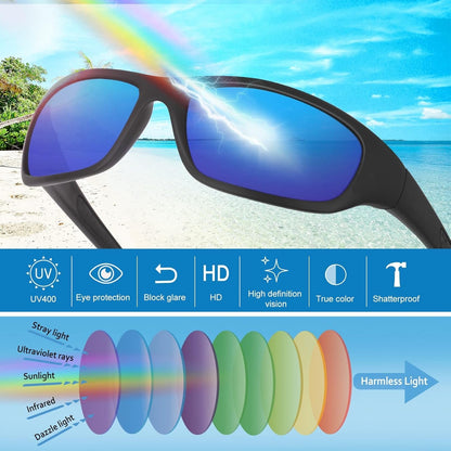 Sports Polarized Sunglasses for Men Women Baseball Cycling Golf Fishing Sun Glasses UV Blocking Tr8116 - WORLD TIME VISITS