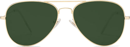 Classic Aviator Polarized Sunglasses for Men Women Vintage Retro Style - WORLD TIME VISITS