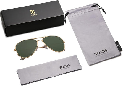 Classic Aviator Polarized Sunglasses for Men Women Vintage Retro Style - WORLD TIME VISITS