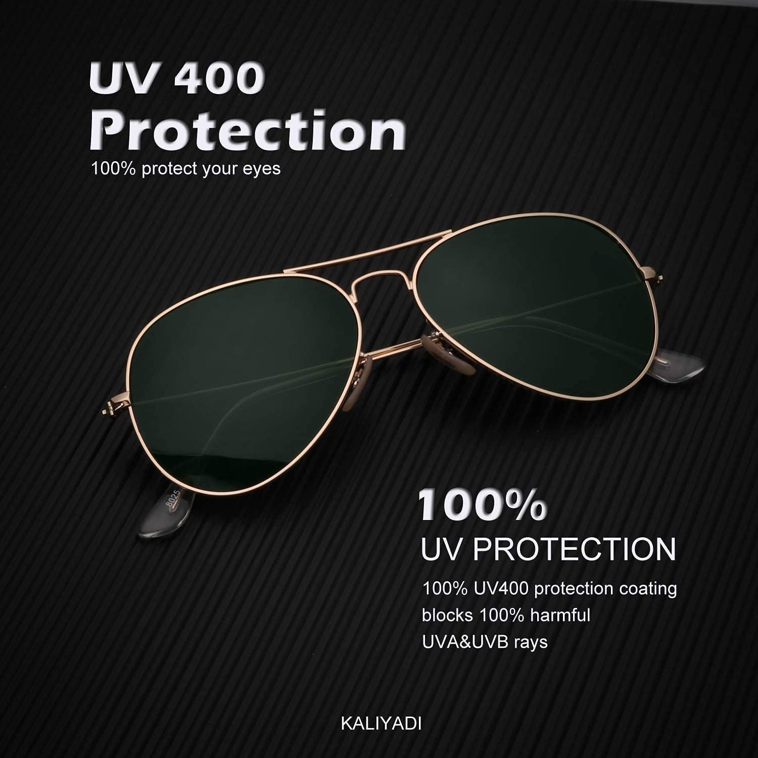 Classic Aviator Sunglasses for Men Women Driving Sun Glasses Polarized Lens UV Blocking - WORLD TIME VISITS