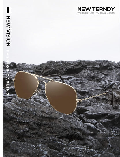 Classic Aviator Sunglasses for Men Women Driving Sun Glasses Polarized Lens UV Blocking - WORLD TIME VISITS