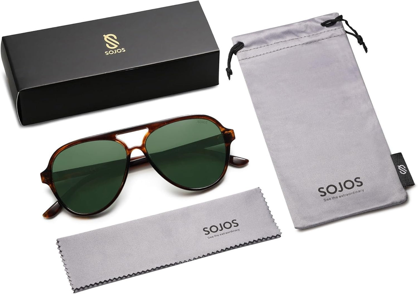 Classic Polarized Aviator Sunglasses for Women Men, Retro Trendy Aviators Shades SJ2201 - WORLD TIME VISITS