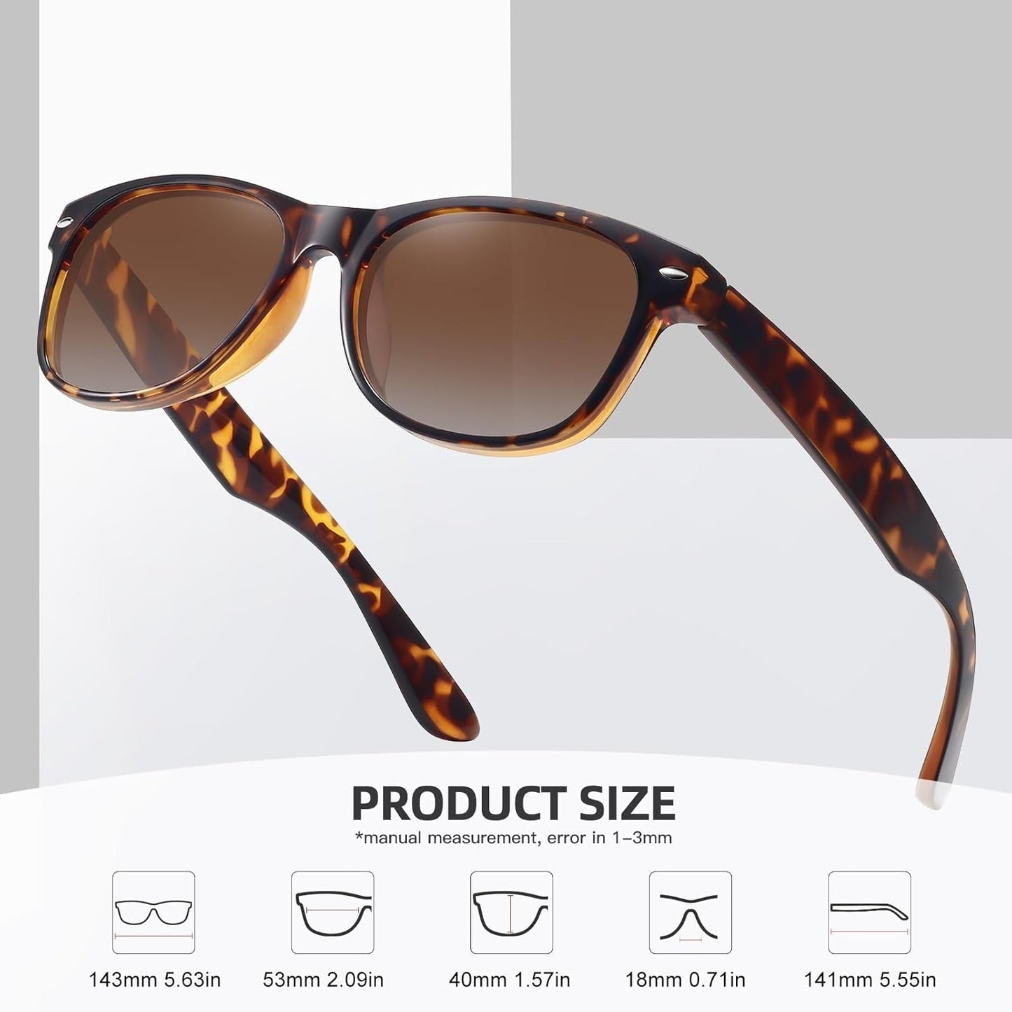 Classic Polarized Sunglasses for Women Men Trendy Retro Sun Glasses for Driving UV Protection (3 Pack) - WORLD TIME VISITS
