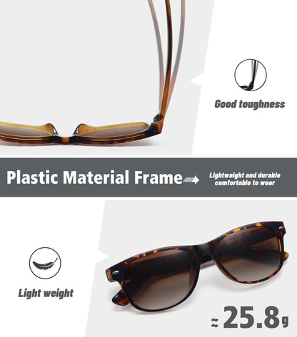 Classic Polarized Sunglasses for Women Men Trendy Retro Sun Glasses for Driving UV Protection (3 Pack) - WORLD TIME VISITS