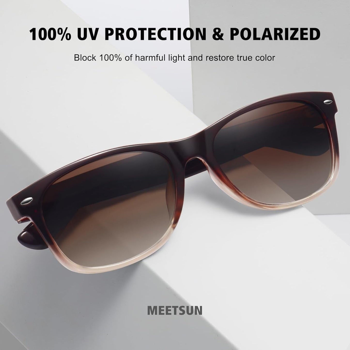 Classic Polarized Sunglasses for Women Men Trendy Retro Sun Glasses for Driving UV Protection (3 Pack) - WORLD TIME VISITS