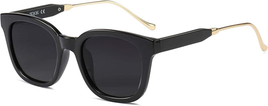 Classic Square Polarized Sunglasses Womens Mens Retro Trendy UV400 Sunnies SJ2050 - WORLD TIME VISITS
