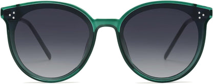 Classic Trendy round Sunglasses Womens Mens Oversized Large Shades UV400 Vacation Sunnies SJ2068 - WORLD TIME VISITS