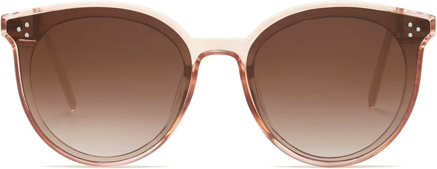Classic Trendy round Sunglasses Womens Mens Oversized Large Shades UV400 Vacation Sunnies SJ2068 - WORLD TIME VISITS